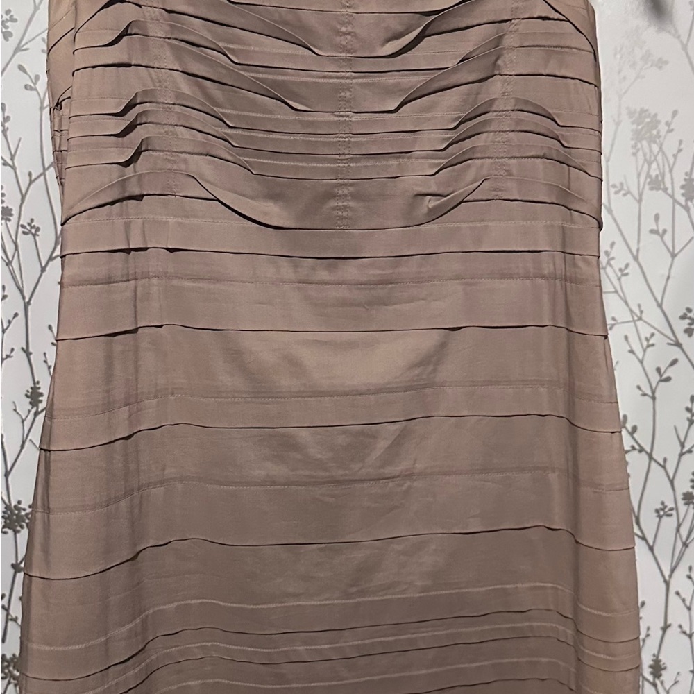 BCBGMaxAzria Strapless Taupe Dress